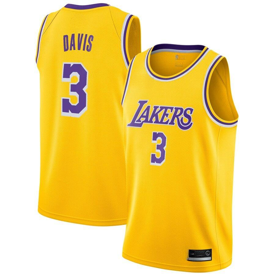 Anthony Davis Los Angeles Lakers Gold Classic Swingman Jersey – Icon Edition