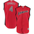 George Springer 4 American League Red  MLB All-Star Game Workout Player Jersey