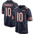 Men's Chicago Bears Mitchell Trubisky Navy 100th Season Game Jersey