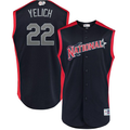 Christian Yelich 22 National League Navy  MLB All-Star Game Workout Player Jersey