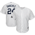 Gary Sanchez 24 New York City White/Navy  London Series Cool Base Player Jersey