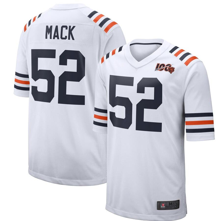 Men's Chicago Bears Mitchell Trubisky Orange 100th Season Game Jersey