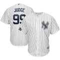 Aaron Judge 99 New York City White/Navy 2019 London Series Cool Base Player Jersey