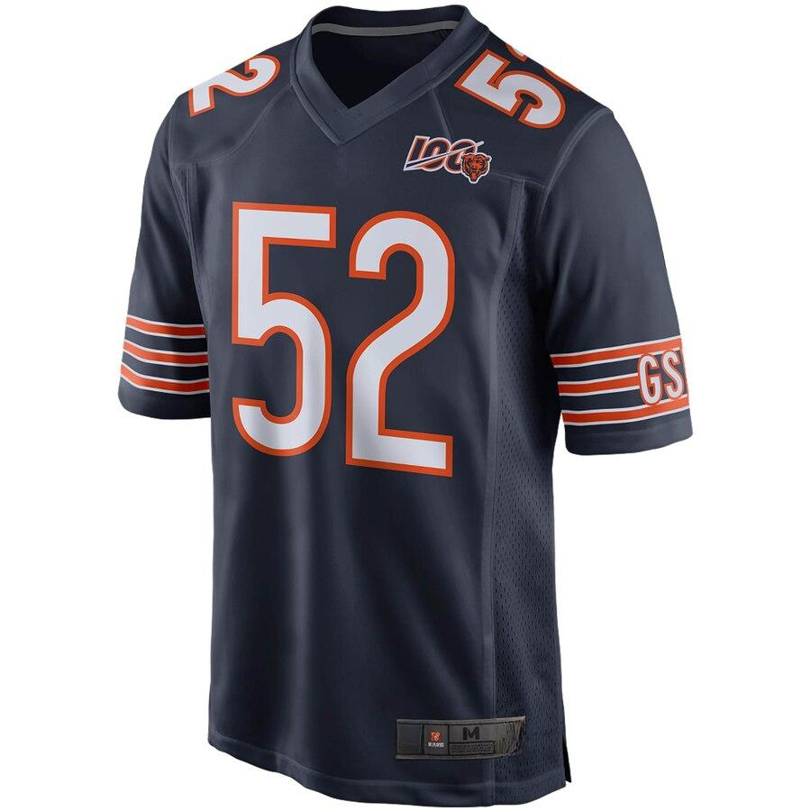 Men's Chicago Bears Mitchell Trubisky White  100th Season Alternate Classic Limited Jersey