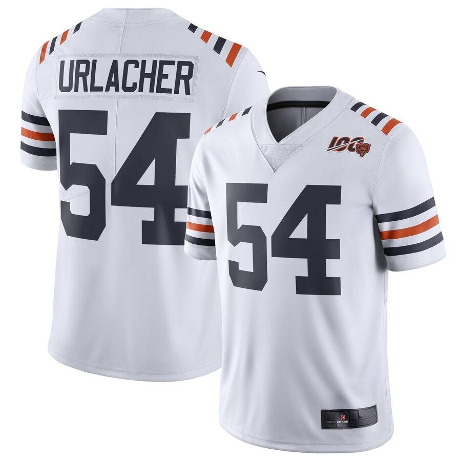Men's Chicago Bears Brian Urlacher White 2019 100th Season Alternate Classic Retired Player Limited Jersey