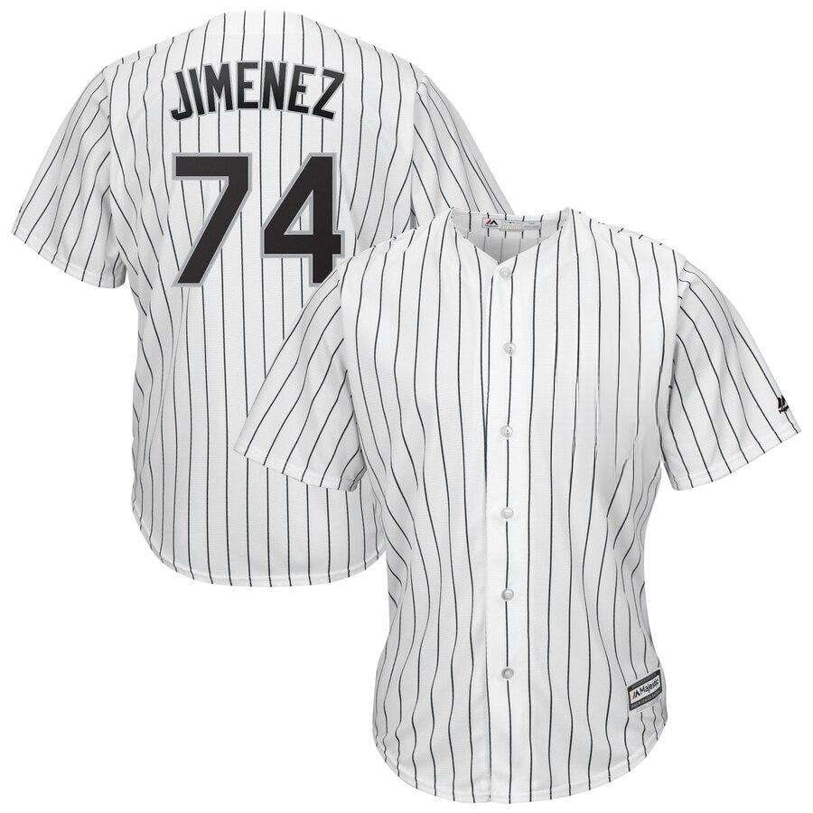 Eloy Jimenez 74 Chicago White Sox Home Cool Base Player Athletic Shirt – White/Black