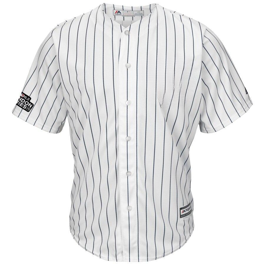 Giancarlo Stanton 27 New York City White/Navy  London Series Cool Base Player Jersey