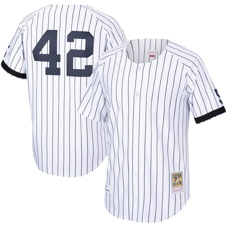 New York City White/Navy Home 1999 Cooperstown Collection Premium Jersey