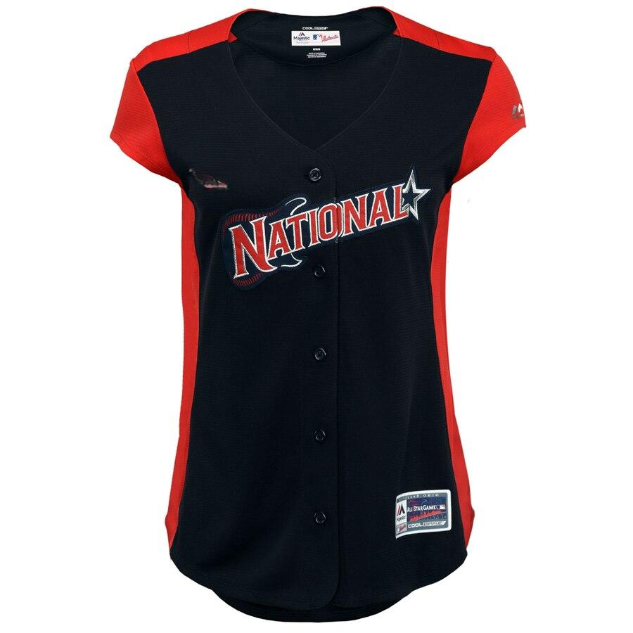 Javier Báez 9 National League Women's Navy   All-Star Game Workout Player Jersey