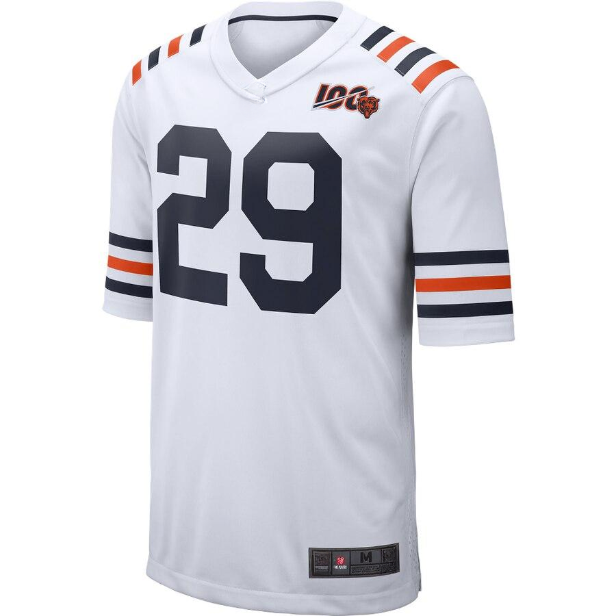 Men's Chicago Bears Tarik Cohen White  100th Season Alternate Classic Player Game Jersey