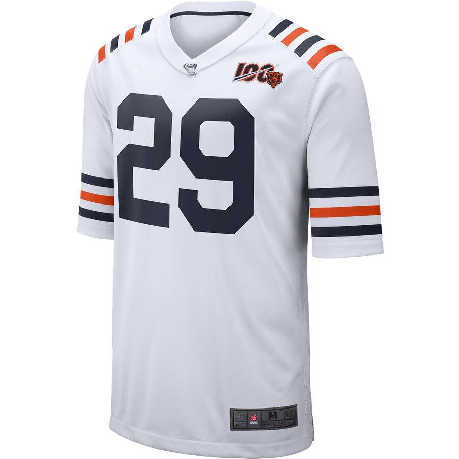 Men's Chicago Bears Tarik Cohen White 2019 100th Season Alternate Classic Player Game Jersey