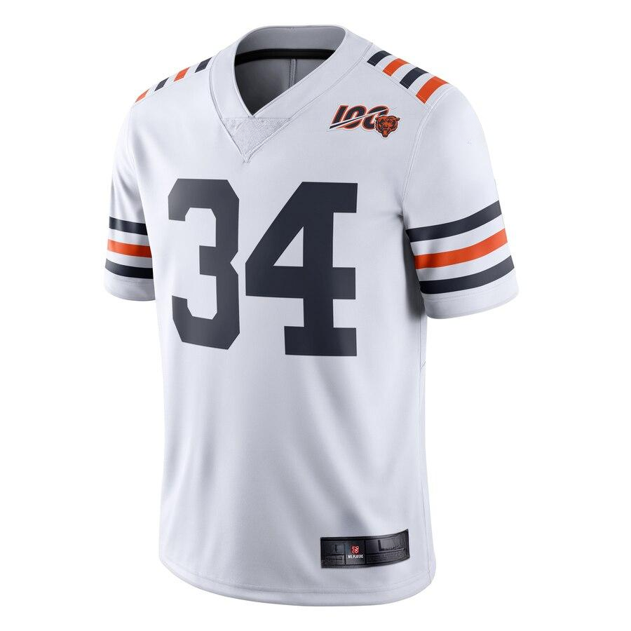 Men's Chicago Bears Walter Payton White  100th Season Alternate Classic Retired Player Limited Jersey