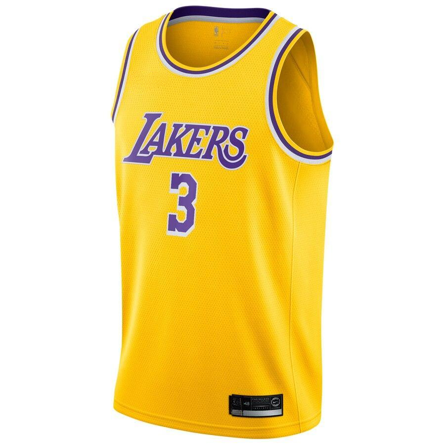 Anthony Davis Los Angeles Lakers Gold Classic Swingman Jersey – Icon Edition