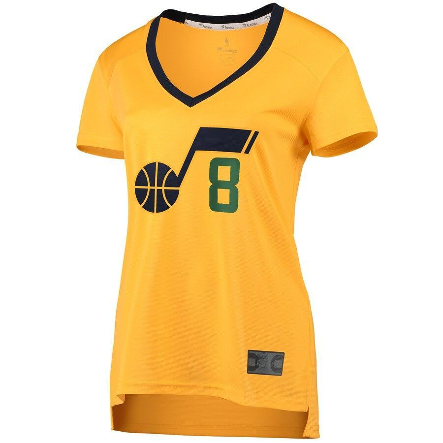 Mike Conley Utah Jazz Women's Gold Fast Break Athletic Shirt – Statement Edition