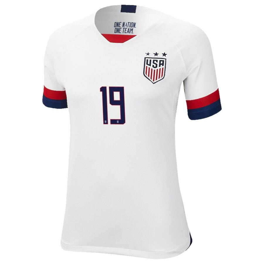 USWNT Women's White 2019 FIFA Women's World Cup Champions 19 Nameplate Authentic Jersey