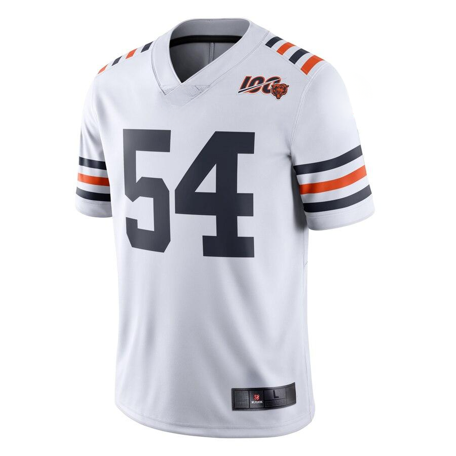 Men's Chicago Bears Brian Urlacher White 2019 100th Season Alternate Classic Retired Player Limited Jersey