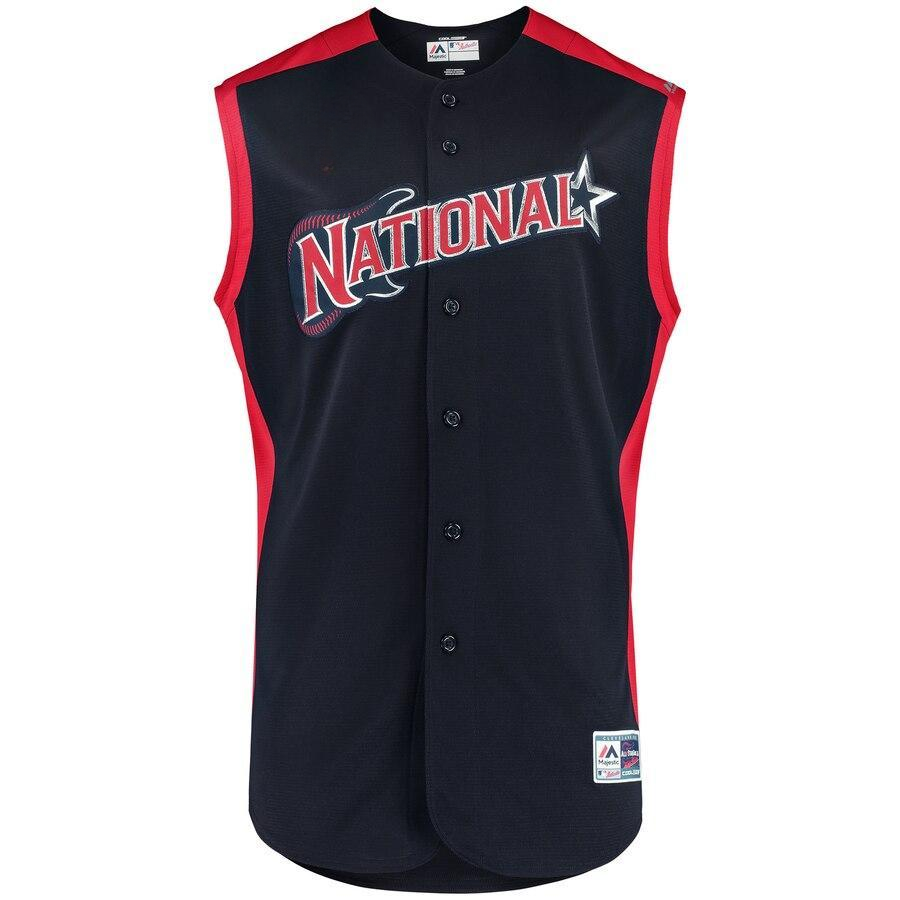 Jacob deGrom 48 National League Navy/Red  MLB All-Star Game Workout Player Jersey