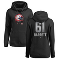 #61 BARRETT Women's New York City  Black Personalized Midnight Mascot Pullover Hoodie