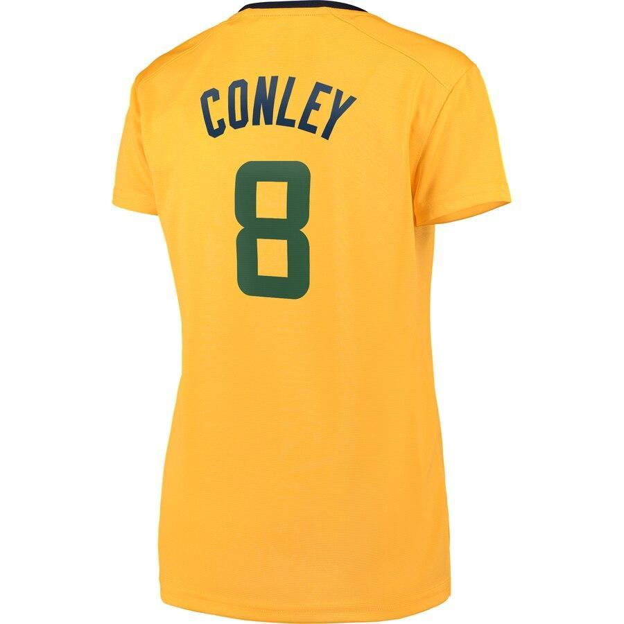 Mike Conley Utah Jazz Women's Gold Fast Break Athletic Shirt – Statement Edition