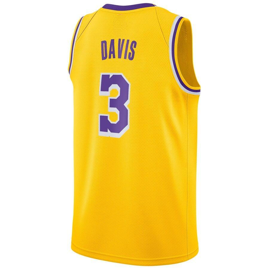 Anthony Davis Los Angeles Lakers Gold Classic Swingman Jersey – Icon Edition