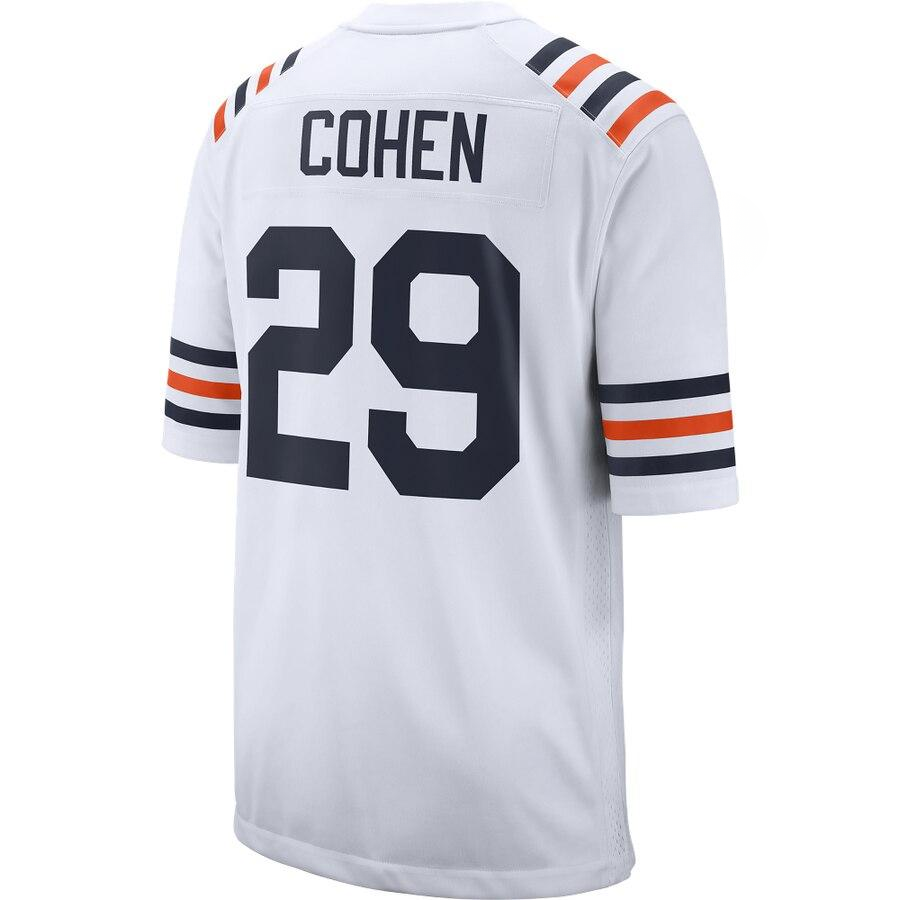 Men's Chicago Bears Tarik Cohen White 2019 100th Season Alternate Classic Player Game Jersey