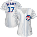 Kris Bryant 17 Chicago Cubs Women's Gray Cool Base Athletic Sports Shirt