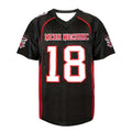 Mean Machine American Football Jersey Quick Dry Mesh Shirt Men Number 18  Fan Sport Top