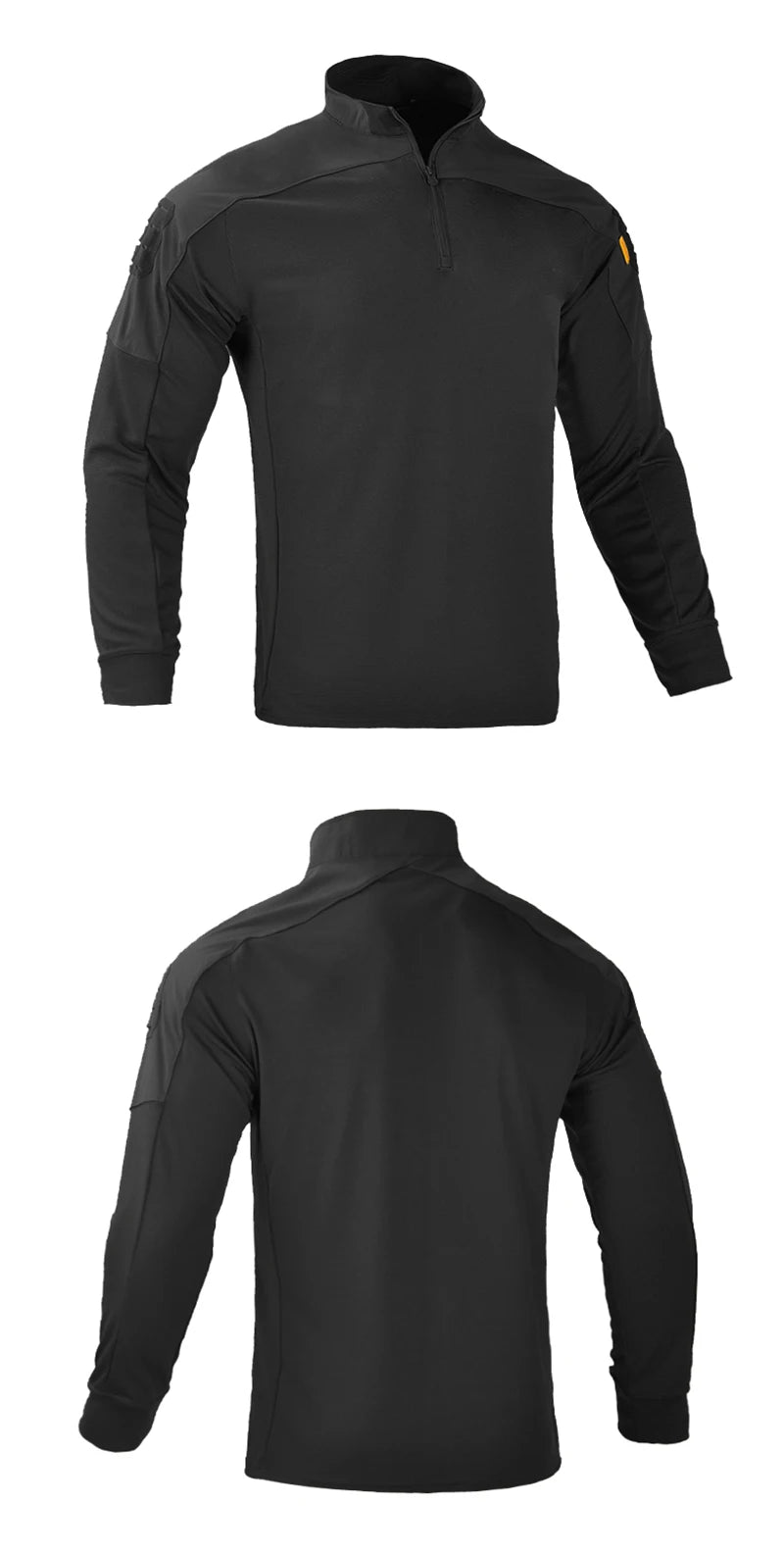 Tactical Shirts for Men Quick Drying Shirt Summer Outdoor Sports Camping T Shirt Military Hiking Breathable Hiking Long Sleeve Black