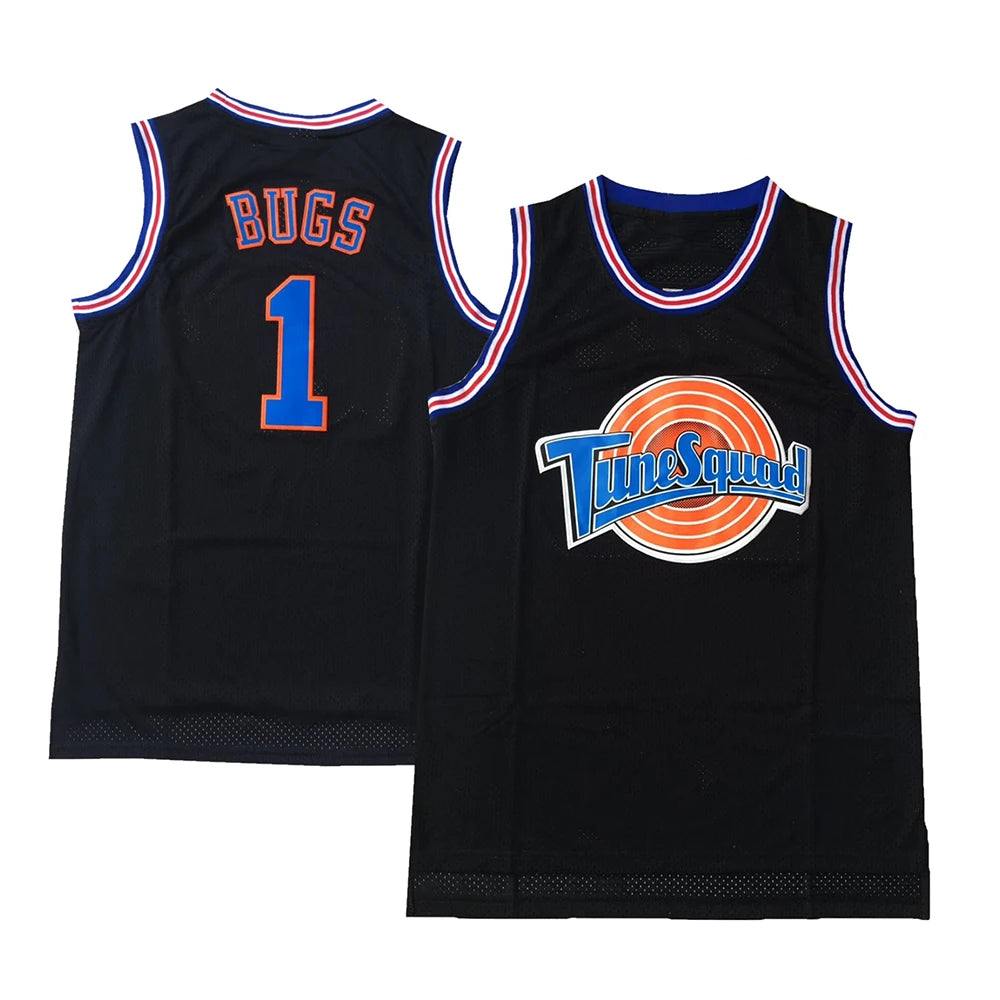 52TOYS Summer New Hot Retro  # 1 Basketball Jersey Kids Adult Oversized Breathable Speed Drying Sports Tank Top ﻿Black