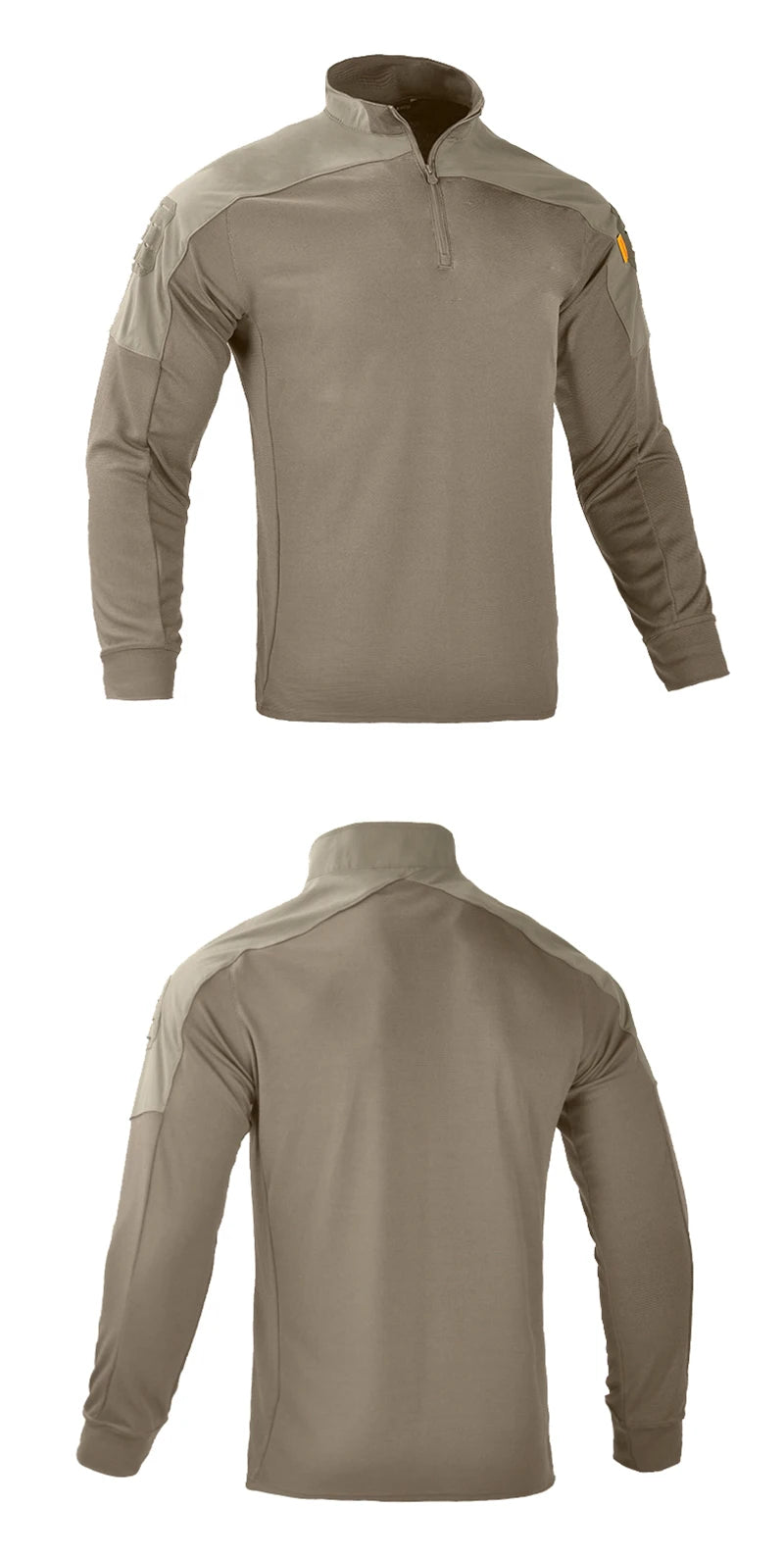 Tactical Shirts for Men Quick Drying Shirt Summer Outdoor Sports Camping T Shirt Military Hiking Breathable Hiking Long Sleeve Khaki