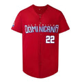 Men's 22 Dominicana Baseball Jerseys 90s Hip Hop Button Down Baseball Shirts