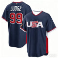 USA Baseball Jersey Judge 99 Men's Navy Baseball Shirt Short Sleeve Fan Version Sportswear
