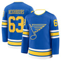 Summer Men's Red Ice Hockey Style Jersey - Quick Dry Breathable V-Neck Long Sleeve Sports Tee with Letter H Graphic Blue