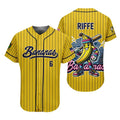Banana RIFFE Team Baseball Jersey Custom Name Number Cool Sport Shirt Summer Fan Gift