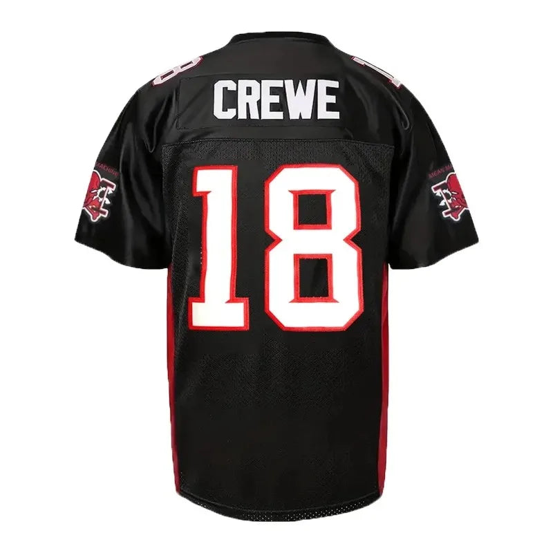 Mean Machine American Football Jersey Quick Dry Mesh Shirt Men Number 18  Fan Sport Top