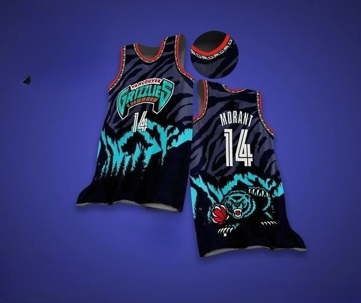 Vintage Edition Commemorative Basketball Jersey - 3D Print - Breathable, Moisture-Wicking Black 14