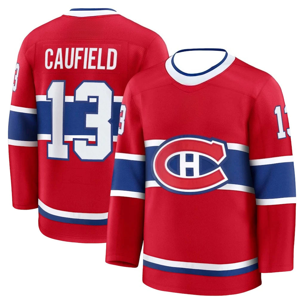 Summer Men's Red Ice Hockey Style Jersey - Quick Dry Breathable V-Neck Long Sleeve Sports Tee with Letter H Graphic Red
