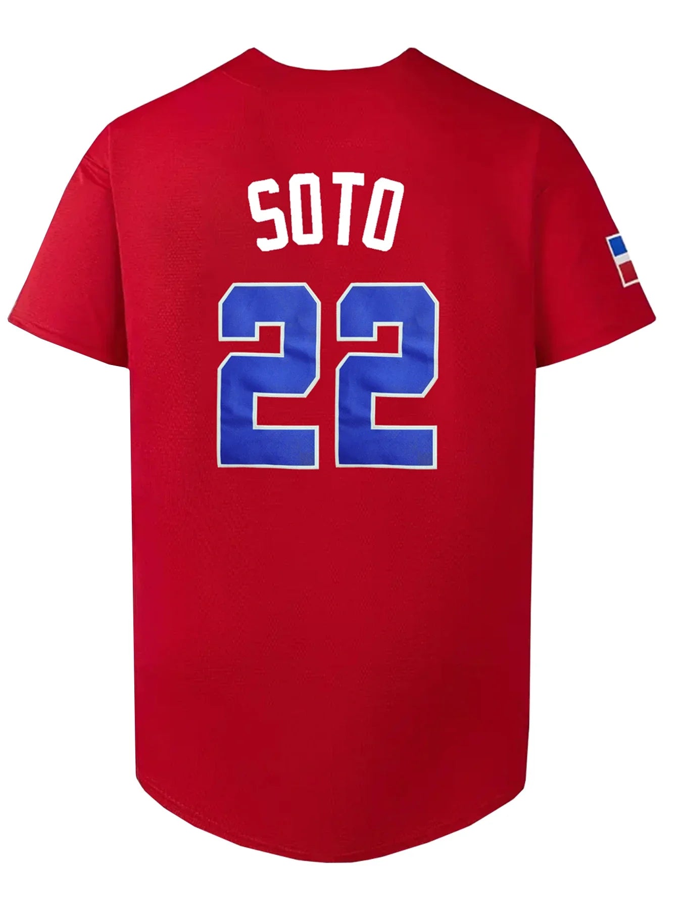 Men's 22 Dominicana Baseball Jerseys 90s Hip Hop Button Down Baseball Shirts