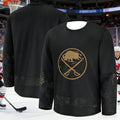 Men's New Ice Hockey Game and Training Jersey, Breathable and Quick-Drying 3D Printed Long Sleeve T-Shirt Black Full