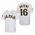 Baseball Jersey Japan 16 OHTANI Sewing 3D print High-quality Outdoor Sportswear WHITE Stripe SAMURAI