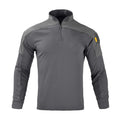 Tactical Shirts for Men Quick Drying Shirt Summer Outdoor Sports Camping T Shirt Military Hiking Breathable Hiking Long Sleeve Gray