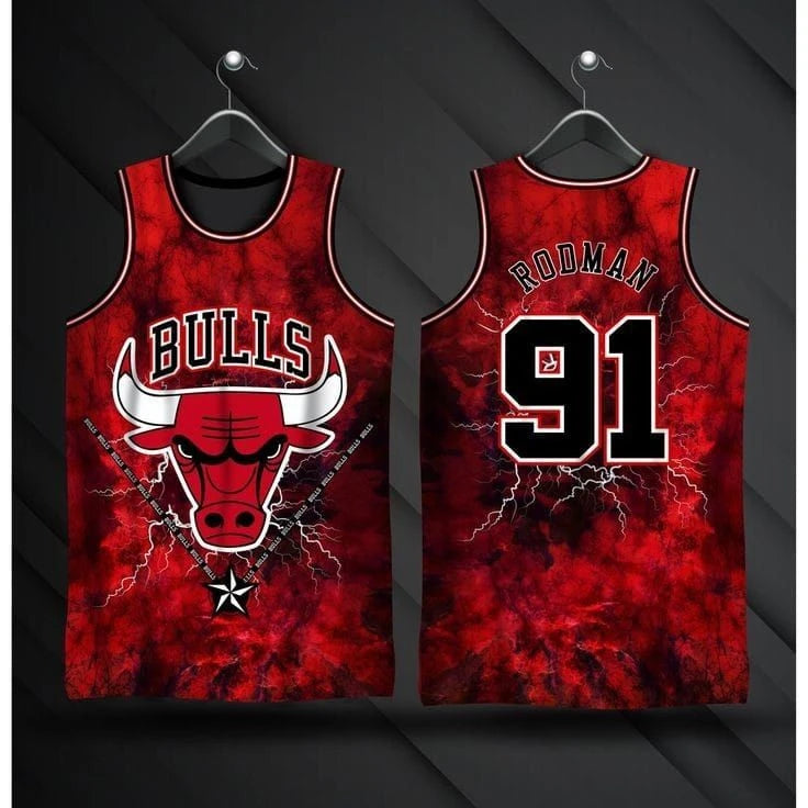 Vintage Edition Commemorative Basketball Jersey - 3D Print - Breathable, Moisture-Wicking Red 91