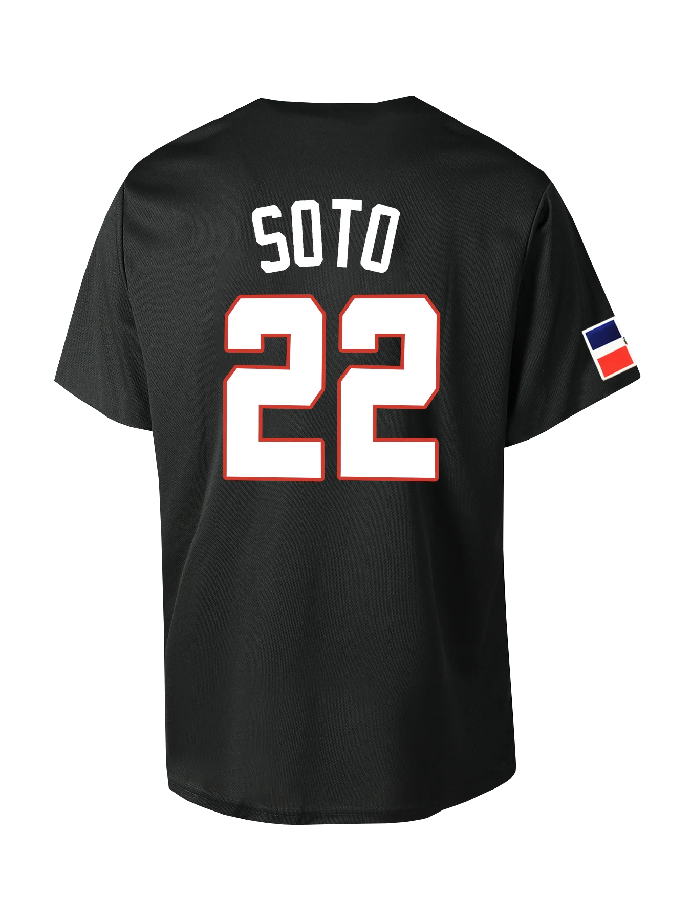 Men's 22 Dominicana Baseball Jerseys 90s Hip Hop Button Down Baseball Shirts