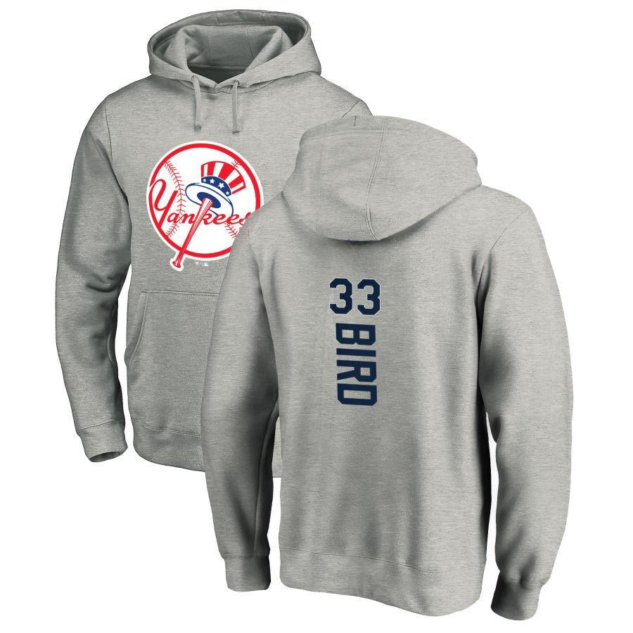 #33 BIRD Men's New York City Ash Personalized Backer Pullover Hoodie