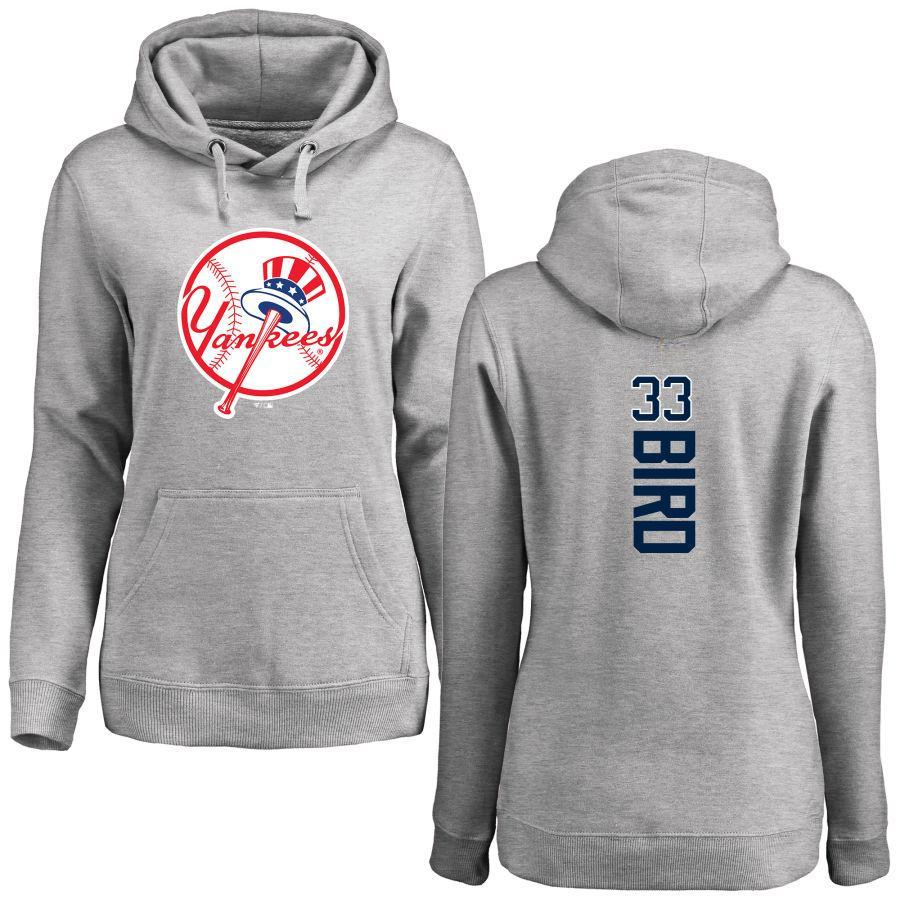 #33 BIRD Women's New York City Ash Personalized Backer Pullover Hoodie