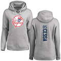 #85 CESSA Women's New York City Ash Personalized Backer Pullover Hoodie
