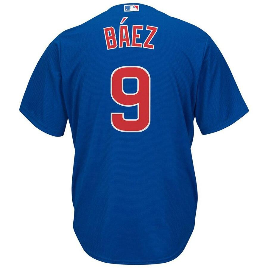 Men's Chicago Cubs Javier Baez  Alternate Royal Official Cool Base Player Jersey