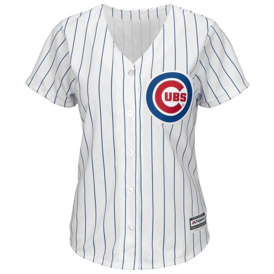 Women's Chicago Cubs Javier Baez  White Cool Base Player Jersey
