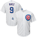 Men's Chicago Cubs Javier Baez  White Home 2016 World Series Champions Team Logo Patch Player Jersey