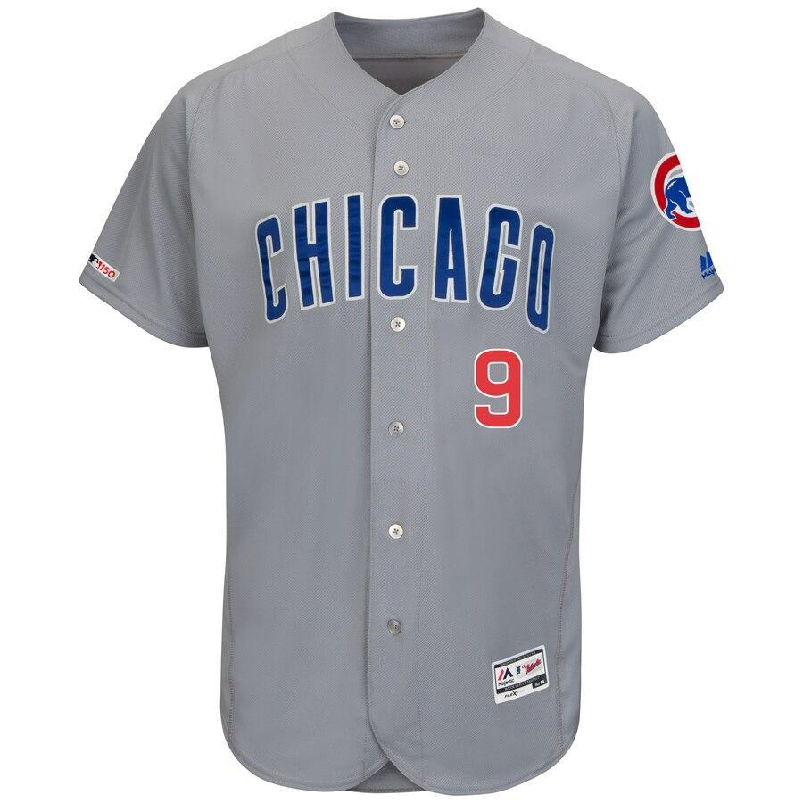 Men's Chicago Cubs Javier Baez Majestic White/Royal Home Authentic Collection Flex Base Player Jersey
